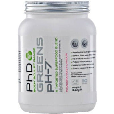 Witaminy i suplementy diety PhD Greens pH-7 Pomegranate 330 g - Sklep Witaminki.pl