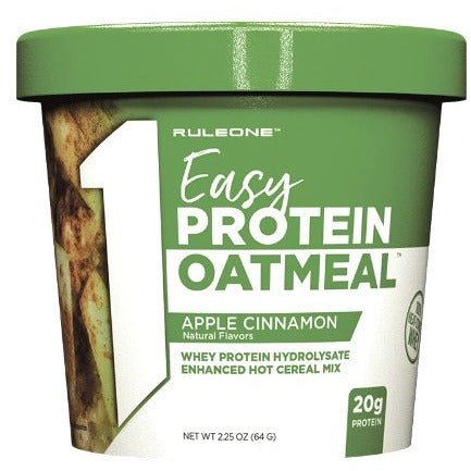 Witaminy i suplementy diety Rule One Easy Protein Oatmeal Apple Cinnamon 12 x 64 g - Sklep Witaminki.pl