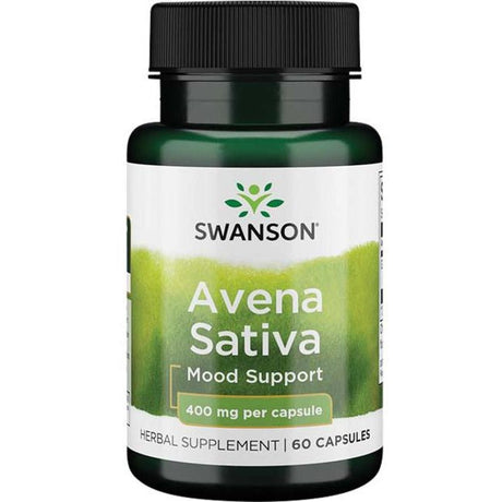 Witaminy i suplementy diety Swanson Avena Sativa 400 mg 60 caps - Sklep Witaminki.pl