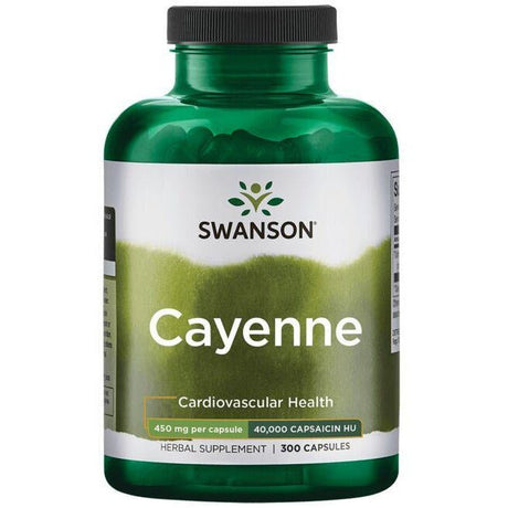 Witaminy i suplementy diety Swanson Cayenne 450 mg 300 caps - Sklep Witaminki.pl