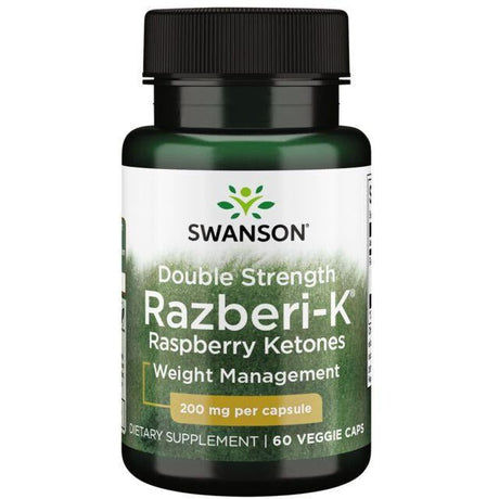 Witaminy i suplementy diety Swanson Double Strength Razberi-K 200 mg 60 vcaps - Sklep Witaminki.pl