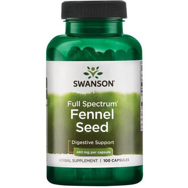 Witaminy i suplementy diety Swanson Fennel Seed 480 mg 100 caps - Sklep Witaminki.pl