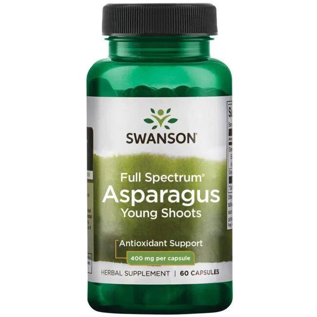 Witaminy i suplementy diety Swanson Full Spectrum Asparagus Young Shoots 400 mg 60 caps - Sklep Witaminki.pl
