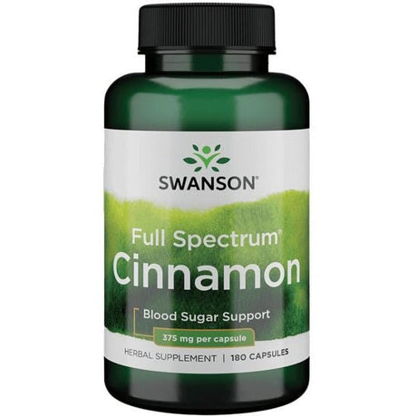 Witaminy i suplementy diety Swanson Full Spectrum Cinnamon 375 mg 180 caps - Sklep Witaminki.pl