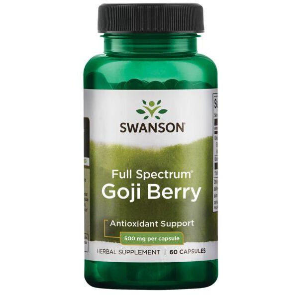Witaminy i suplementy diety Swanson Full Spectrum Goji Berry 500 mg 60 caps - Sklep Witaminki.pl