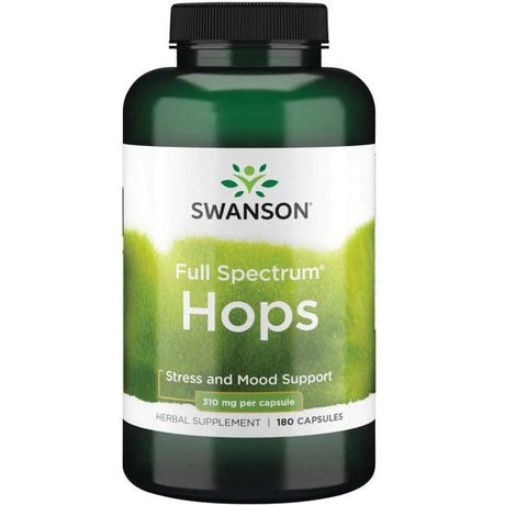 Witaminy i suplementy diety Swanson Full Spectrum Hops 620 mg 180 caps - Sklep Witaminki.pl