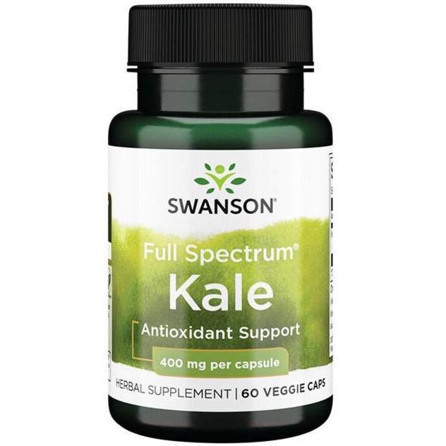 Witaminy i suplementy diety Swanson Full Spectrum Kale 400 mg 60 vcaps - Sklep Witaminki.pl