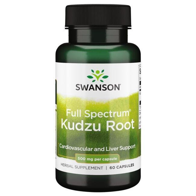 Witaminy i suplementy diety Swanson Full Spectrum Kudzu Root 500 mg 60 caps - Sklep Witaminki.pl
