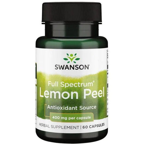 Witaminy i suplementy diety Swanson Full Spectrum Lemon Peel 400 mg 60 caps - Sklep Witaminki.pl