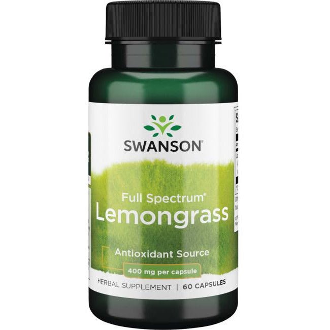 Witaminy i suplementy diety Swanson Full Spectrum Lemongrass 400 mg 60 caps - Sklep Witaminki.pl