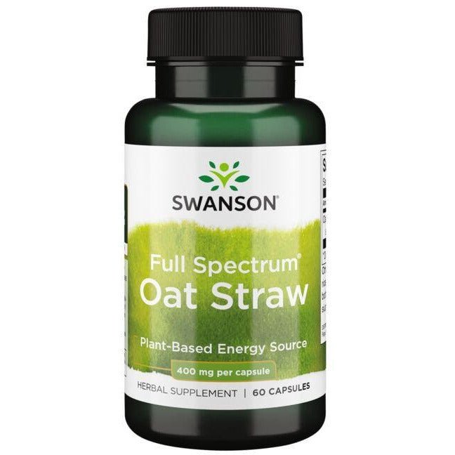 Witaminy i suplementy diety Swanson Full Spectrum Oat Straw 400 mg 60 caps - Sklep Witaminki.pl
