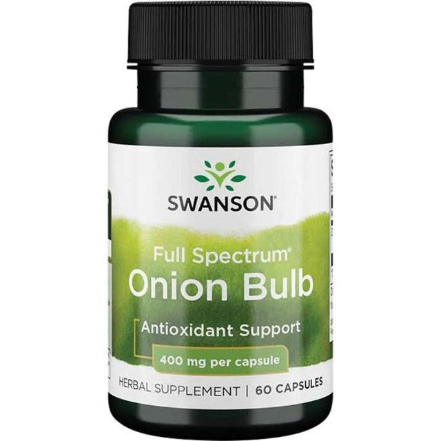 Witaminy i suplementy diety Swanson Full Spectrum Onion Bulb 400 mg 60 caps - Sklep Witaminki.pl