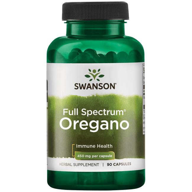 Witaminy i suplementy diety Swanson Full Spectrum Oregano 450 mg 90 caps - Sklep Witaminki.pl