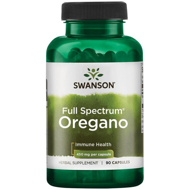 Witaminy i suplementy diety Swanson Full Spectrum Oregano 450 mg 90 caps - Sklep Witaminki.pl