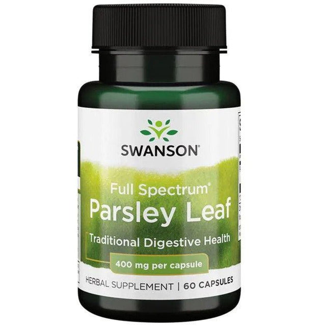 Witaminy i suplementy diety Swanson Full Spectrum Parsley Leaf 400 mg 60 caps - Sklep Witaminki.pl