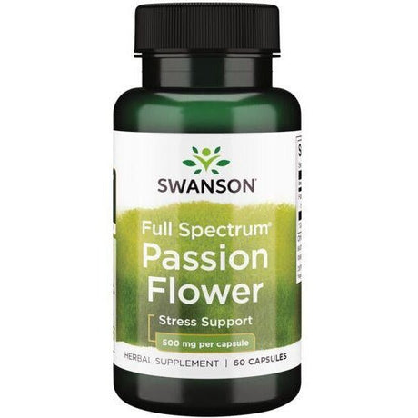 Witaminy i suplementy diety Swanson Full-Spectrum Passion Flower 500 mg 60 caps - Sklep Witaminki.pl