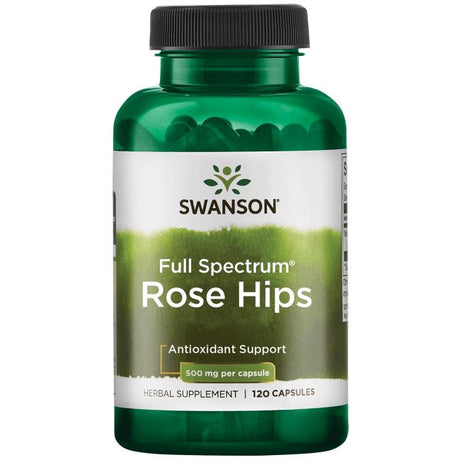 Witaminy i suplementy diety Swanson Full Spectrum Rose Hips 500 mg 120 caps - Sklep Witaminki.pl