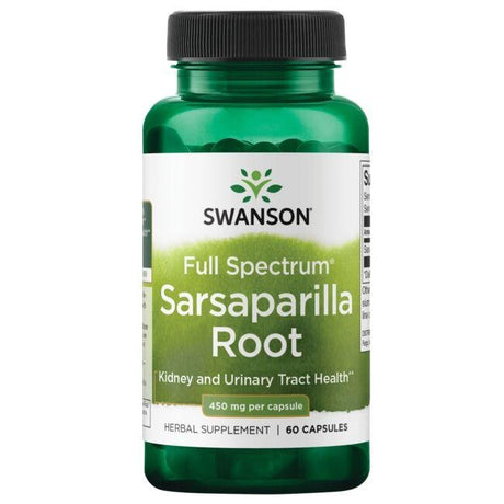 Witaminy i suplementy diety Swanson Full Spectrum Sarsaparilla Root 450 mg 60 caps - Sklep Witaminki.pl