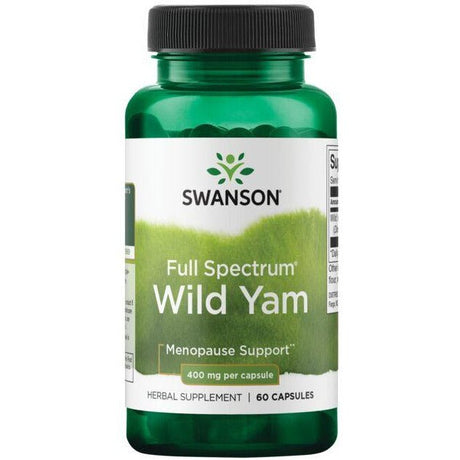 Witaminy i suplementy diety Swanson Full Spectrum Wild Yam 400 mg 60 caps - Sklep Witaminki.pl