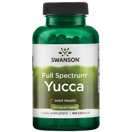 Witaminy i suplementy diety Swanson Full Spectrum Yucca 500 mg 100 caps - Sklep Witaminki.pl