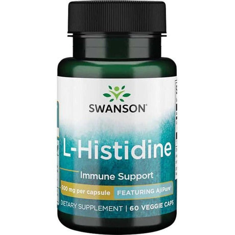 Witaminy i suplementy diety Swanson L-Histidine 500 mg 60 vcaps - Sklep Witaminki.pl