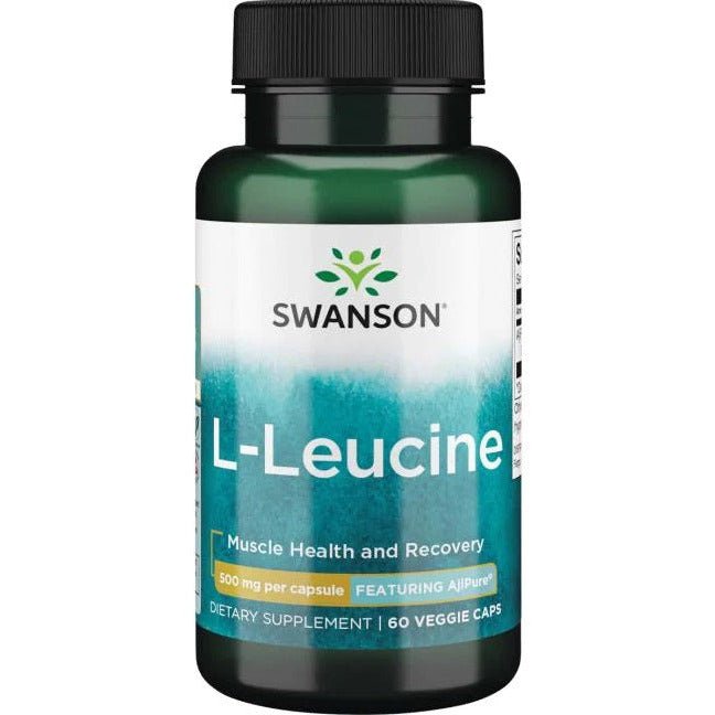 Witaminy i suplementy diety Swanson L-Leucine 500 mg 60 vcaps - Sklep Witaminki.pl