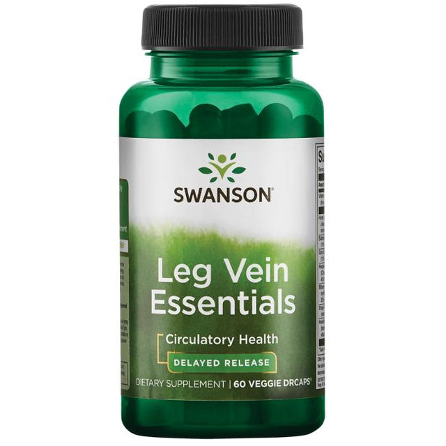 Witaminy i suplementy diety Swanson Leg Vein Essentials Delayed-Release 60 vcaps - Sklep Witaminki.pl