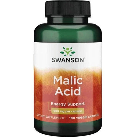 Witaminy i suplementy diety Swanson Malic Acid 600 mg 100 caps - Sklep Witaminki.pl