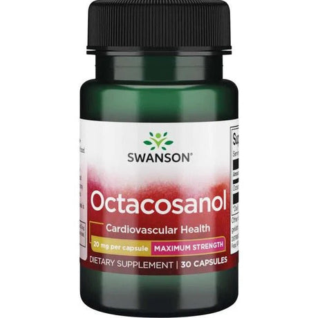 Witaminy i suplementy diety Swanson Octacosanol Maximum-Strength 20 mg 30 caps - Sklep Witaminki.pl