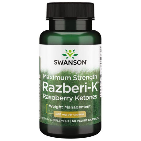 Witaminy i suplementy diety Swanson Razberi-K 500 mg Maximum Strength 60 vcaps - Sklep Witaminki.pl