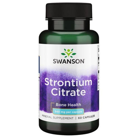 Witaminy i suplementy diety Swanson Strontium Citrate 340 mg 60 caps - Sklep Witaminki.pl