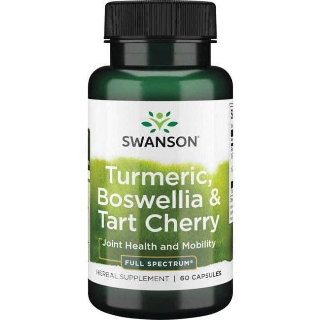 Witaminy i suplementy diety Swanson Turmeric Boswellia & Tart Cherry 60 caps - Sklep Witaminki.pl