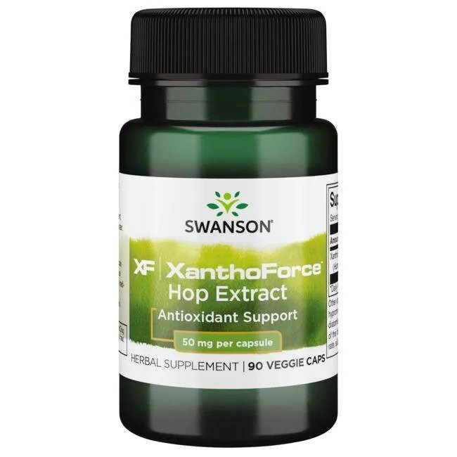 Witaminy i suplementy diety Swanson XanthoForce Hop Extract 50mg 90 vcaps - Sklep Witaminki.pl