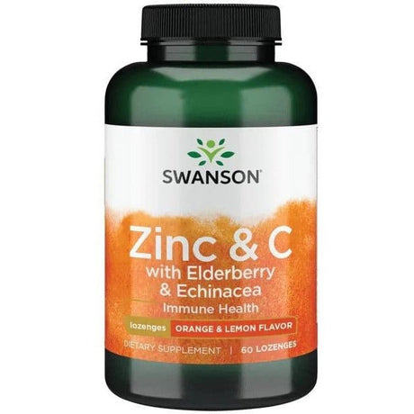 Witaminy i suplementy diety Swanson Zinc & C Lozenges with Elderberry & Echinacea 60 tabs - Sklep Witaminki.pl