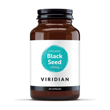 Witaminy i suplementy diety Viridian Organic Black Seed 450 mg 30 caps - Sklep Witaminki.pl