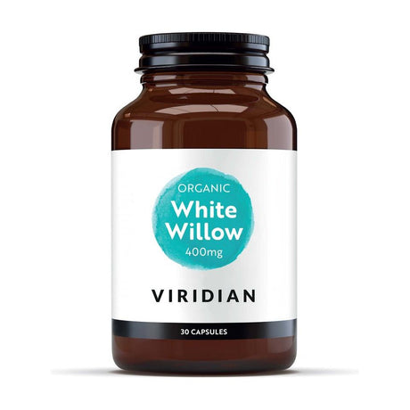 Witaminy i suplementy diety Viridian Organic White Willow 400mg 30 caps - Sklep Witaminki.pl