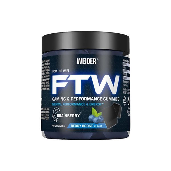 Witaminy i suplementy diety Weider FTW Gaming & Performance Gummies Berry Boost 40 gummies - Sklep Witaminki.pl