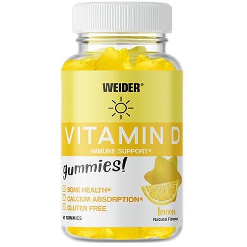 Witaminy i suplementy diety Weider Vitamin D Gummies Lemon 50 gummies - Sklep Witaminki.pl