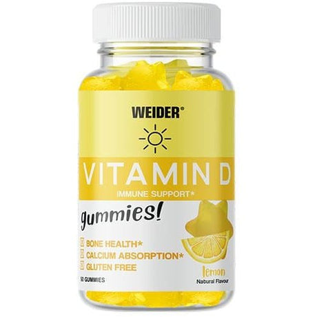 Witaminy i suplementy diety Weider Vitamin D Gummies Lemon 50 gummies - Sklep Witaminki.pl