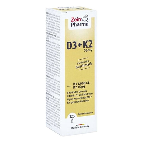 Zein Pharma Vitamin D3 + K2 Spray 25 ml Peppermint - Sklep Witaminki.pl