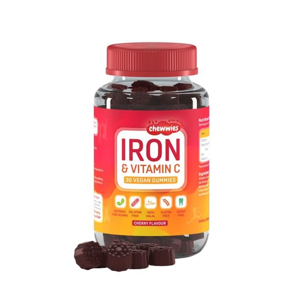 Żelazo Chewwies Iron & Vitamin C 30 vegan gummies Cherry - Sklep Witaminki.pl