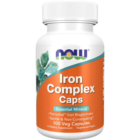 Żelazo NOW Foods Iron Complex Caps Capsules 100 caps - Sklep Witaminki.pl