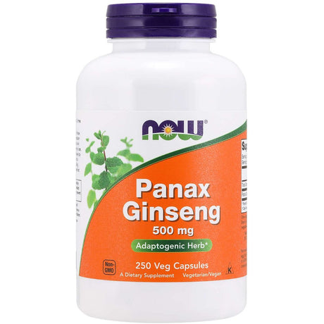 Żeń-Szeń Koreański NOW Foods Panax Ginseng 500 mg 250 vcaps - Sklep Witaminki.pl