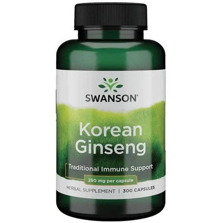 Żeń-Szeń Koreański Swanson Korean Ginseng 250 mg 300 caps - Sklep Witaminki.pl